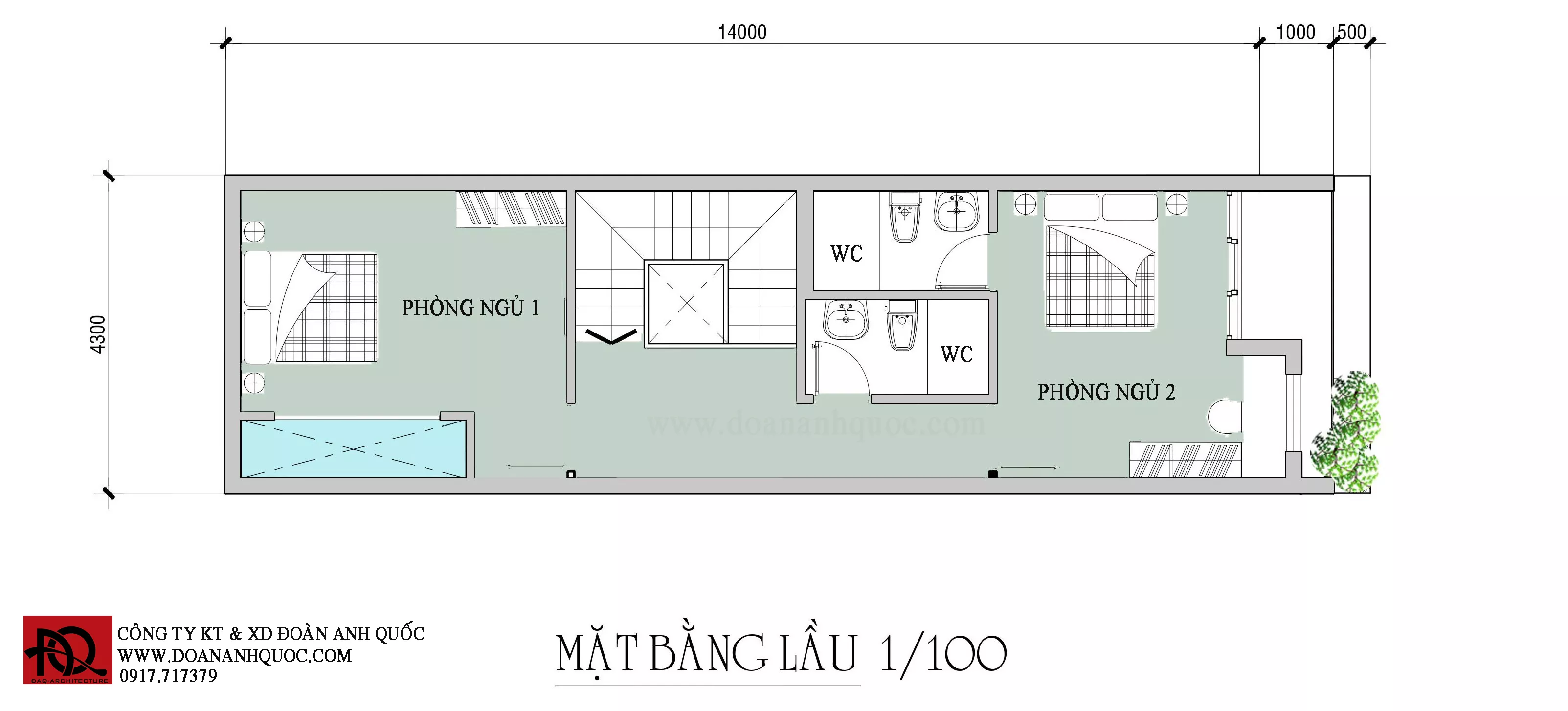 Mẫu nhà phố hiện đại 4,3x14m tại Phan Thiết trọn gói 630 triệu_MS 07
